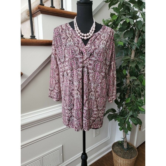 croft & barrow Tops - Croft&Barrow Women's Multicolor Top Dress 3X